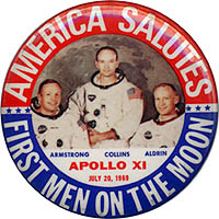 Apollo XI - Badge commémoratif 3172 xweb Il ya 43 ans : Les premiers pas sur la lune