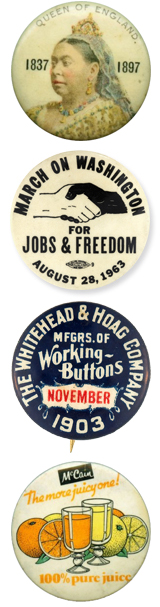 Divers badges historiques et publicitaires Divers badges historiques et publicitaires