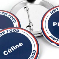 badges ronds personnalisés - 56mm - Carrefour