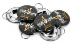 Panachage de décapsuleurs ronds avec anneau 56mm.
Visuel : 'Logo The 4 Horseman, Tribute to Metallica.'