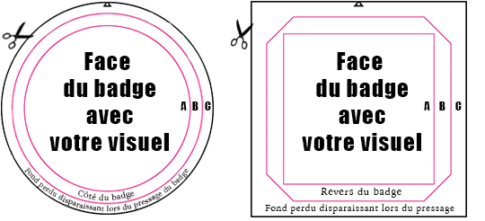 Descriptif de nos gabarits de badges