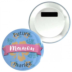 badges ronds personnalisés 100mm avec attache aimantée double
