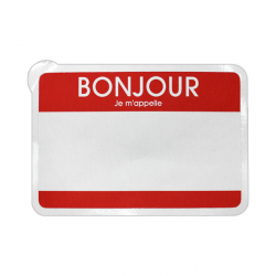 Fabrication de badge tissu autocollant 80x54mm