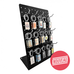 Présentoir en tôle pour porte-clés