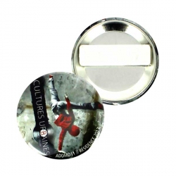badges ronds 63mm avec attache aimantée double