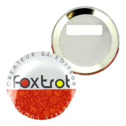 badges ronds personnalisés 88mm avec attache aimantée double