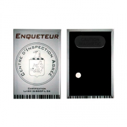 Badges Rectangles Personnalisés 54mm x 80mm avec Attache Aimantée Double