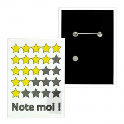 Découvrez nos badge rectangulaire 65x90mm Fabrication de Badges Rectangulaires Personnalisés 65mm x 90mm