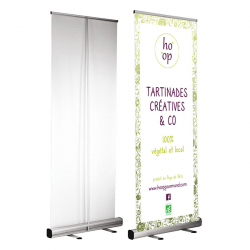 Découvrez nos roll-up discount Roll-up discount personnalisé 85x200cm