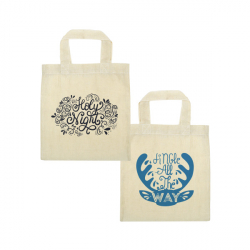 Découvrez nos sac coton mini 2 faces Mini Sac Coton Ecru 100% Coton Personnalisés - Impression Couleur 2 Faces
