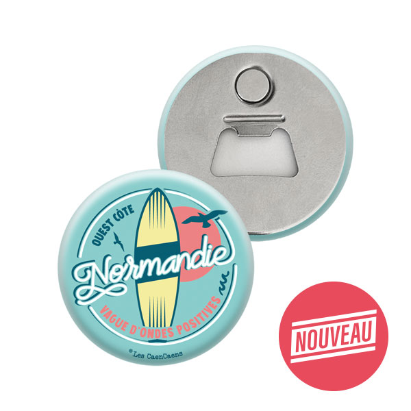 Décapsuleurs Ronds Personnalisés aimantés dos plats