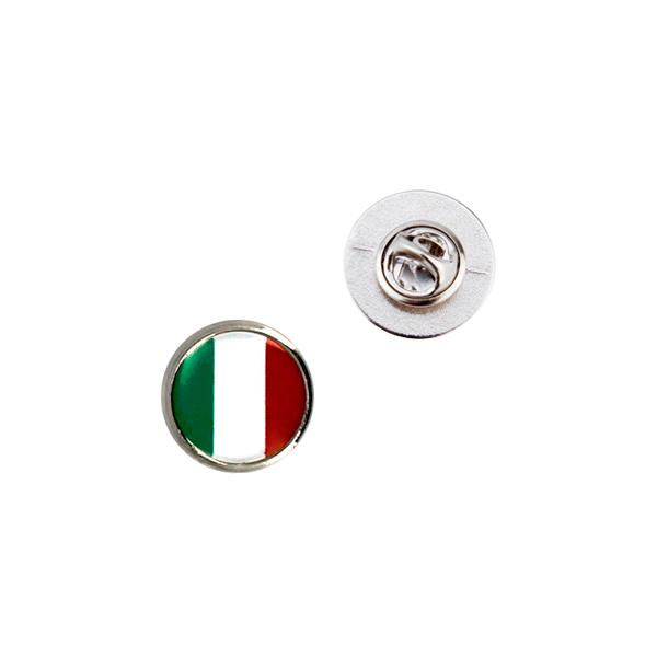 Pin's Ronds en Métal Argenté Personnalisés 18mm